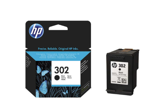 Cartouche d'encre noire originale HP 302 - F6U66AE