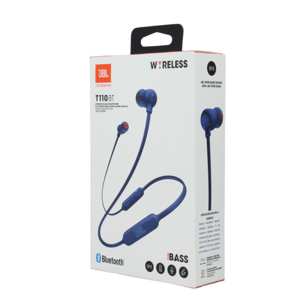 JBL Bluetooth Headphones JBLT110BT, Blue