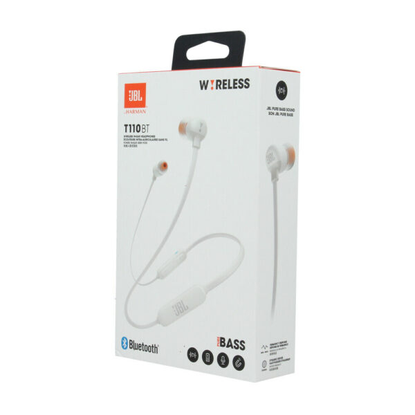 JBL Bluetooth Headphones JBLT110BT, White